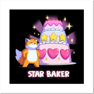 Star Baker Funny Anime Bakery Fox Posters and Art